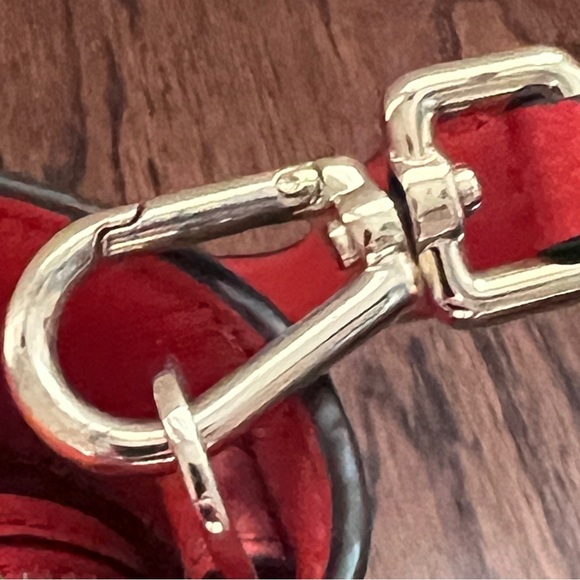 Tory Burch Emerson Poppy Orange Zip Tote Bag - Picture 8 of 16